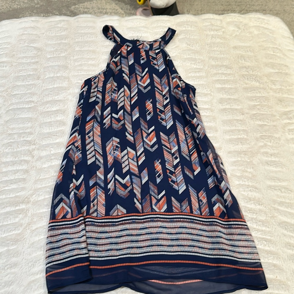 Multicolor halter mini summer dress
